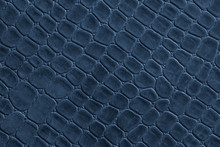 Blue Crocodile Leather Imitation Texture .