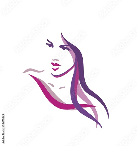 Beautiful woman logo