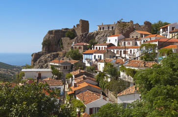 Wall Mural - Village of 'Chora' at Samothraki island in Greece