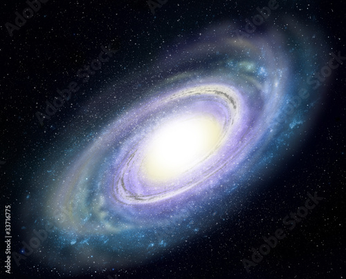 Plakat na papierze fotorealistycznym Galaktyka spiralna