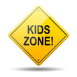© teracreonte - Señal amarilla texto KIDS ZONE!