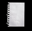 © Fotana - A sheet of paper isolated on black.