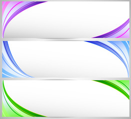 abstract banner set