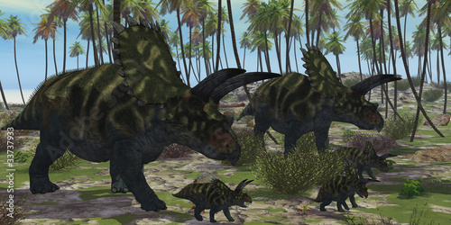 Board z aluminiowym obramowaniem Dinozaur Coahuilaceratops