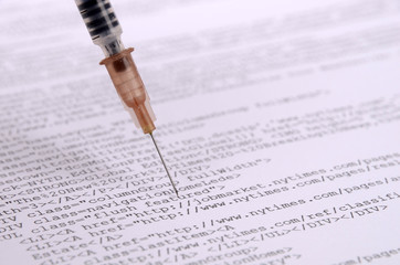 Syringe and html page
