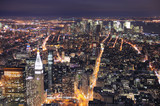 Fototapeta Nowy Jork - New York City Manhattan skyline aerial view at dusk
