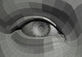 Fototapeta Do przedpokoju - mechanical eye illustration