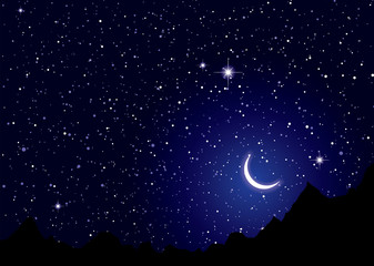Wall Mural - space nights sky