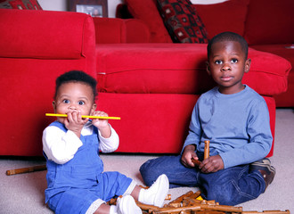 Two Brothers Playing 2