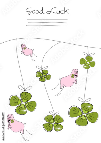 Viel Glück Karte Stock-Vektorgrafik | Adobe Stock Viel Glück Karte Stock-Vektorgrafik | Adobe Stock