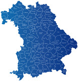 Fototapeta  - Karte Bayern