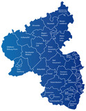 Fototapeta  - Karte Rheinland-Pfalz