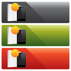 Canvas Print - vector website banners