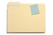 © fotopak - File folder with note clipped on it on white