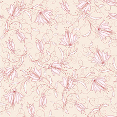  Seamless abstract  floral  background