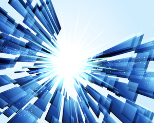 Aufkleber - Abstract techno lines background.