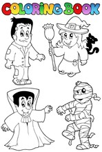 Coloring Book Halloween Topic 4