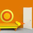 modernes vorzimmer - orange