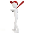 3d man with red cap and baseball