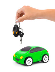 Poster - Hand with keys and car