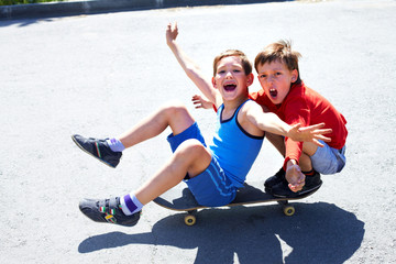 Canvas Print - Riding skateboard