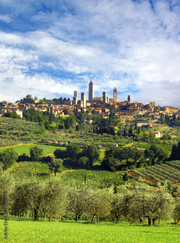 Tapeta ścienna Panorama san gimignano, Włochy