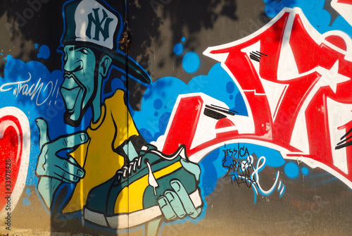 Naklejka na szybę GRAFFITI, EXPRESIÓN DEL HIP HOP