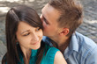 © myrka - Love young couple kissing in the street
