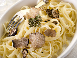 Poster - tagliatelle with truffle and cream sauce