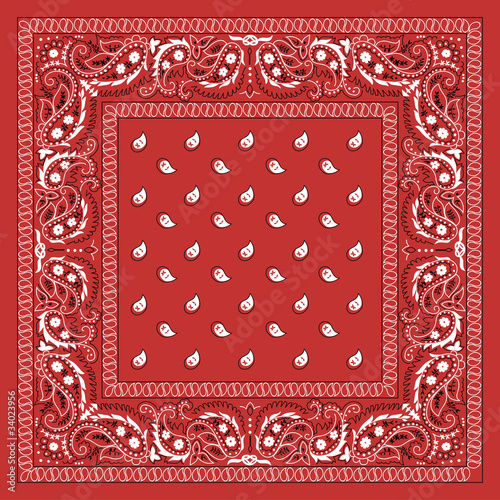 Plakat na papierze fotorealistycznym Klasyczna paisley bandana