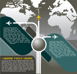 Poster - Vector Background With Aircraft