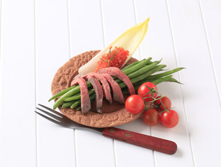 Wall Mural - Strips of roast beef  and vegetables