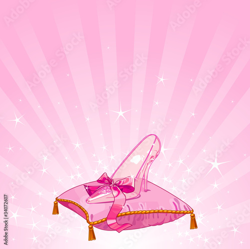 Naklejka dekoracyjna Crystal slipper background