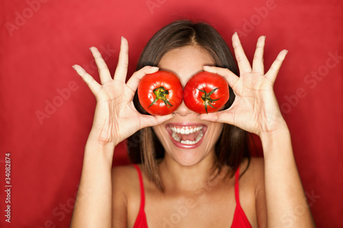 Fototapeta na wymiar Tomato woman