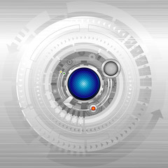 Aufkleber - Abstract technology background in silver.