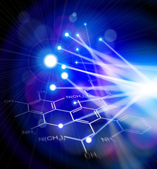 Chemical formulas & fiber optic light