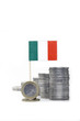 Euro-Münzen mit Italien-Flagge