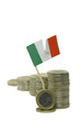 Euro-Münzen mit Italien-Flagge