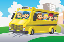Kids In School Bus