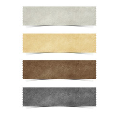 Wall Mural - tag recycled paper craft stick on white background