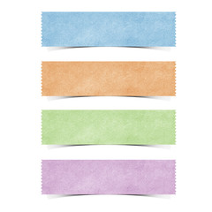 Wall Mural - tag recycled paper craft stick on white background