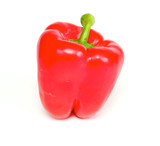 Fototapeta Kuchnia - Bright red pepper isolated on white.