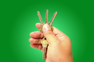 Poster - Human hand with keys