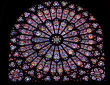 Stained Glass Window In Notre Dame