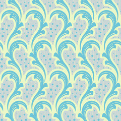  abstract water plant style decorative seamless background