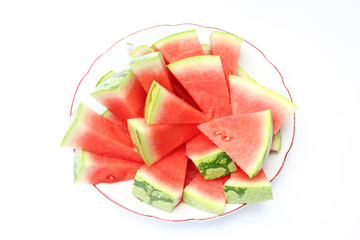 slices of red watermelon