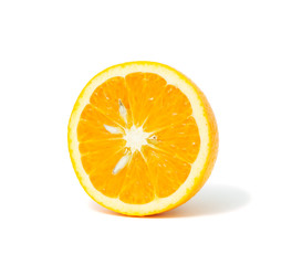 Wall Mural - Half of Orange Isolated on White Background