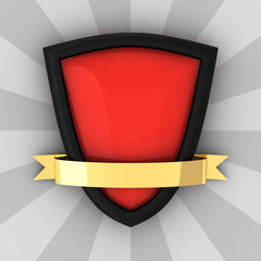 Red blank shield