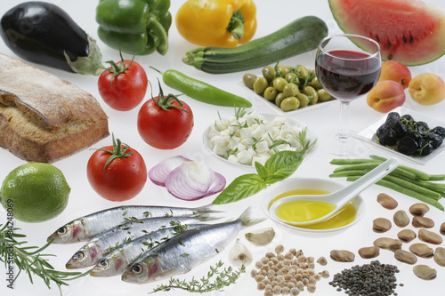 Alimentation Equilibree Regime Cretois Stock Photo Adobe Stock
