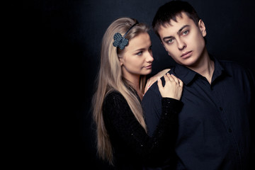 couple wearing black